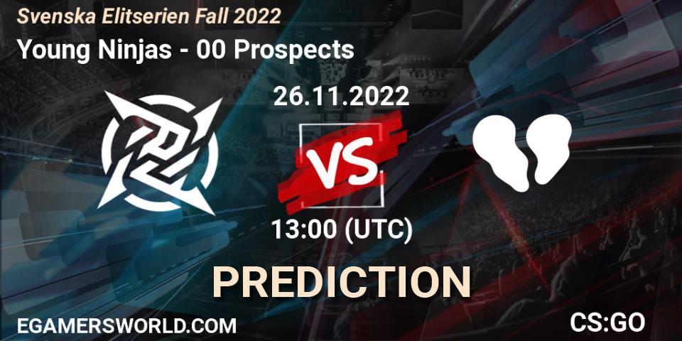 Pronósticos Young Ninjas - 00 Prospects. 26.11.22. Svenska Elitserien Fall 2022 - CS2 (CS:GO)