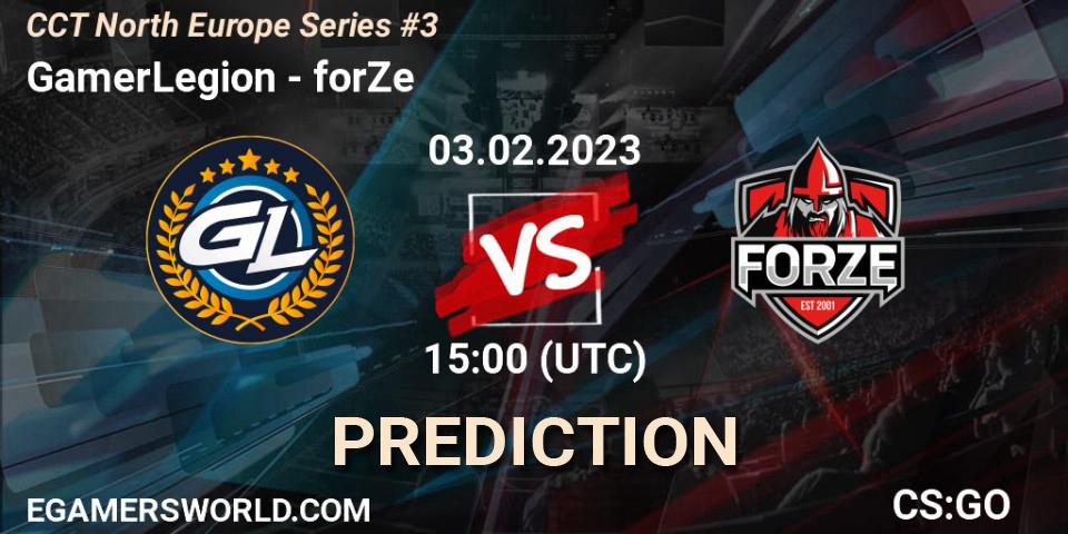 Pronósticos GamerLegion - forZe. 03.02.23. CCT North Europe Series #3 - CS2 (CS:GO)
