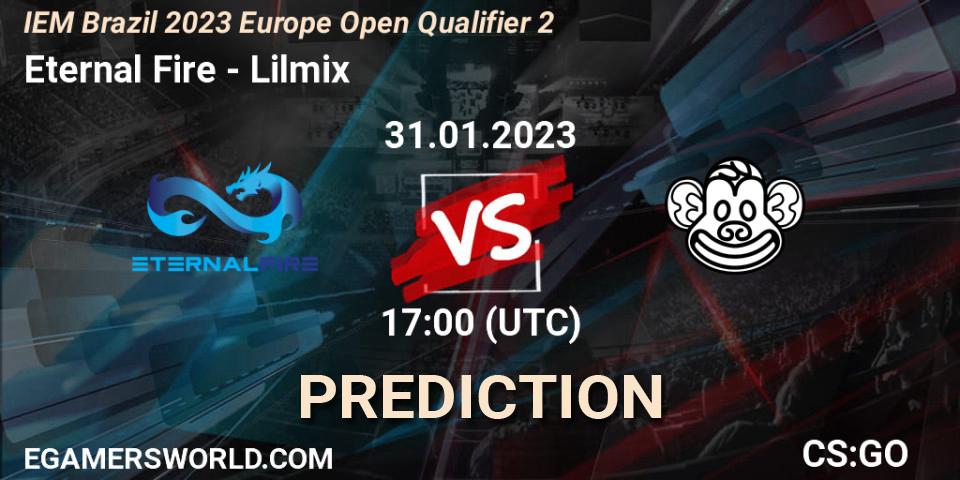 Pronósticos Eternal Fire - Lilmix. 31.01.23. IEM Brazil Rio 2023 Europe Open Qualifier 2 - CS2 (CS:GO)