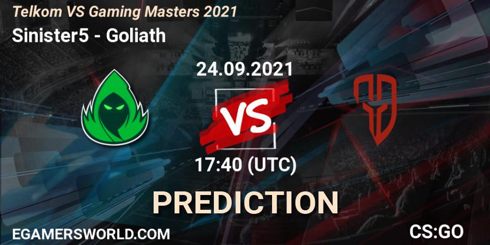 Pronósticos Sinister5 - Goliath. 24.09.21. Telkom VS Gaming Masters 2021 - CS2 (CS:GO)