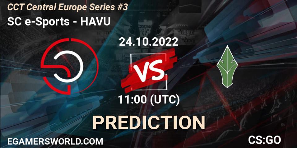 Pronósticos SC e-Sports - HAVU. 24.10.2022 at 11:30. CCT Central Europe Series #3 - Counter-Strike (CS2)