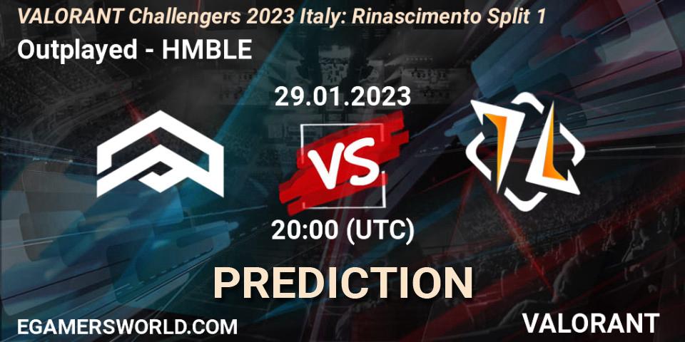 Pronósticos Outplayed - HMBLE. 29.01.23. VALORANT Challengers 2023 Italy: Rinascimento Split 1 - VALORANT