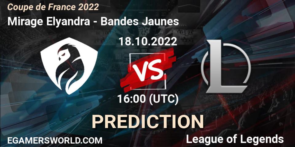 Pronósticos Mirage Elyandra - Bandes Jaunes. 18.10.22. Coupe de France 2022 - LoL