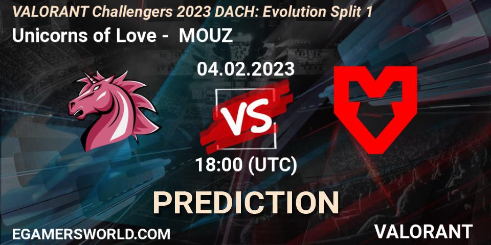 Pronósticos Unicorns of Love - MOUZ. 04.02.23. VALORANT Challengers 2023 DACH: Evolution Split 1 - VALORANT