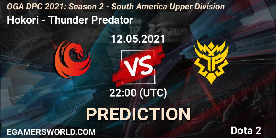 Pronósticos Hokori - Thunder Predator. 12.05.21. OGA DPC 2021: Season 2 - South America Upper Division - Dota 2