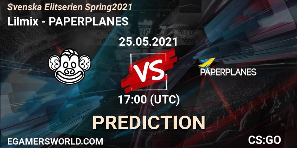 Pronósticos Lilmix - PAPERPLANES. 25.05.21. Svenska Elitserien Spring 2021 - CS2 (CS:GO)