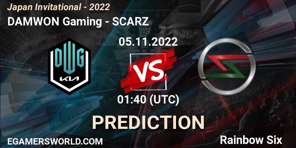 Pronósticos DAMWON Gaming - SCARZ. 05.11.2022 at 01:40. Japan Invitational - 2022 - Rainbow Six