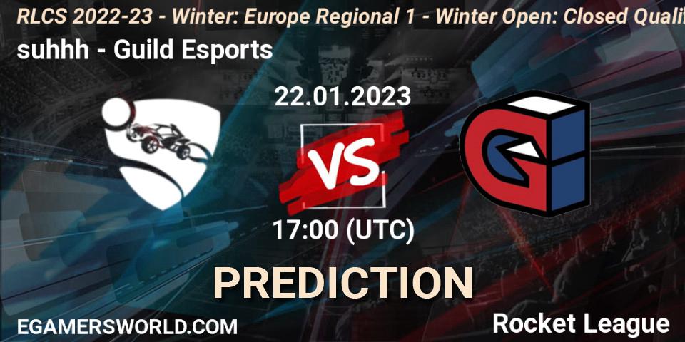 Pronósticos suhhh - Guild Esports. 22.01.2023 at 17:00. RLCS 2022-23 - Winter: Europe Regional 1 - Winter Open: Closed Qualifier - Rocket League