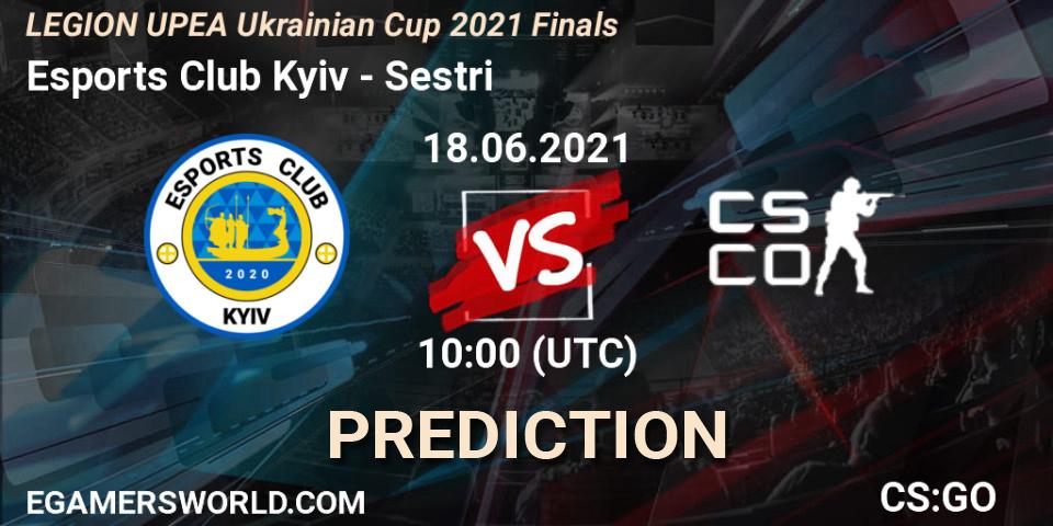 Pronósticos Esports Club Kyiv - Sestri. 18.06.2021 at 10:00. LEGION UPEA Ukrainian Cup 2021 Finals - Counter-Strike (CS2)