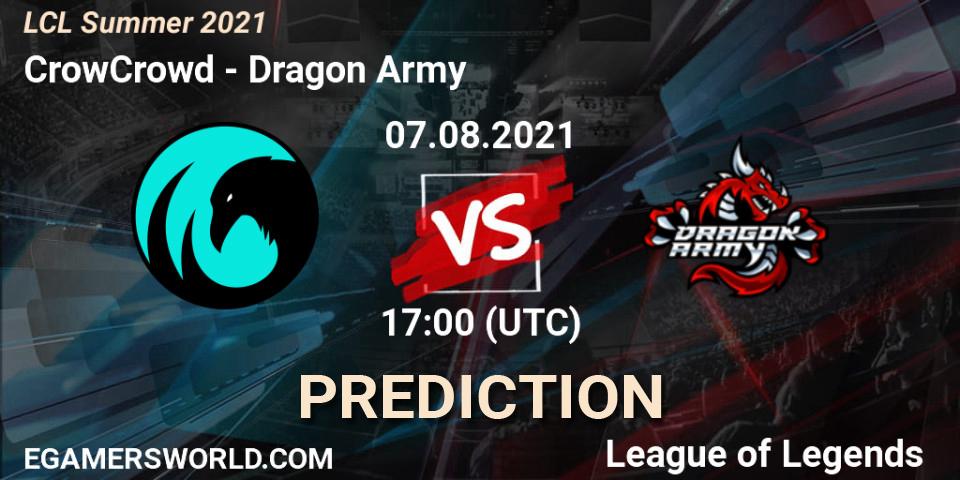 Pronósticos CrowCrowd - Dragon Army. 07.08.21. LCL Summer 2021 - LoL