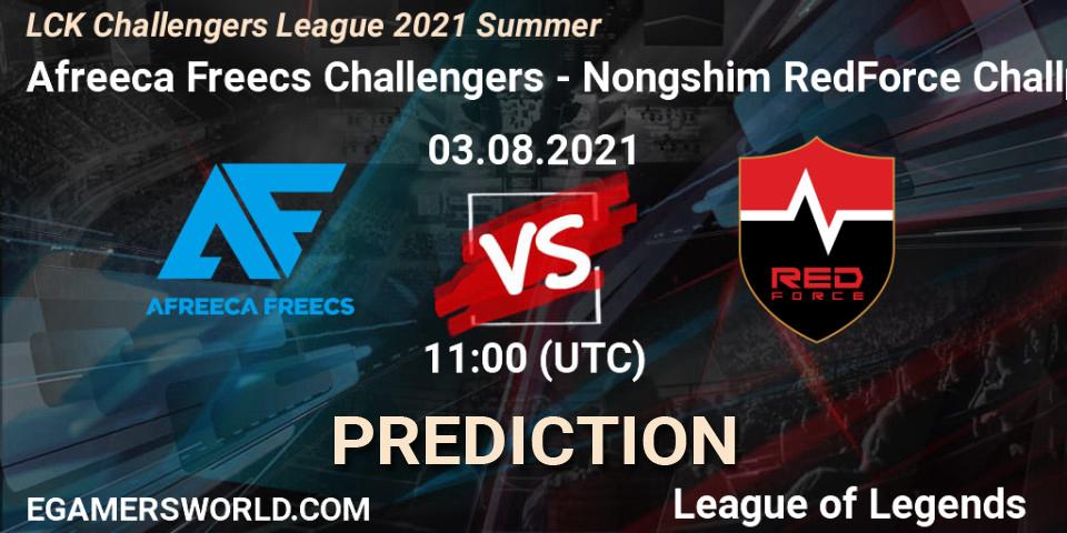 Pronósticos Afreeca Freecs Challengers - Nongshim RedForce Challengers. 03.08.2021 at 10:55. LCK Challengers League 2021 Summer - LoL