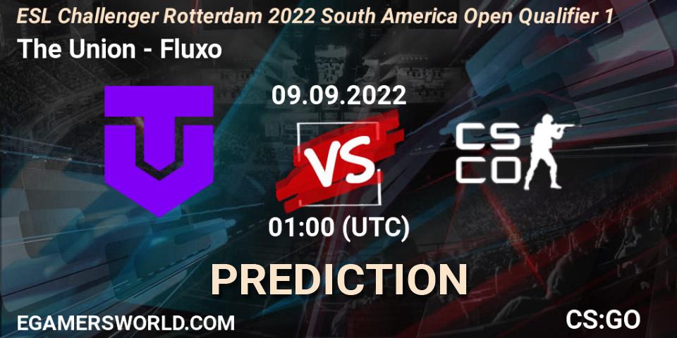 Pronósticos The Union - Fluxo. 09.09.2022 at 01:00. ESL Challenger Rotterdam 2022 South America Open Qualifier 1 - Counter-Strike (CS2)