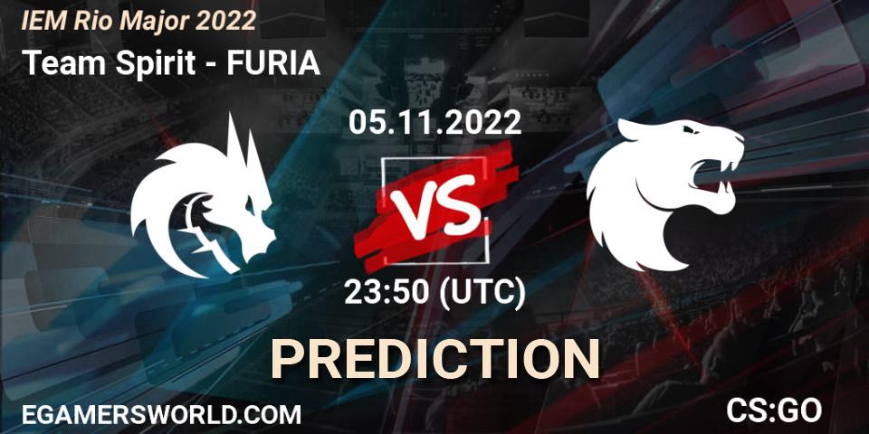 Pronósticos Team Spirit - FURIA. 05.11.22. IEM Rio Major 2022 - CS2 (CS:GO)
