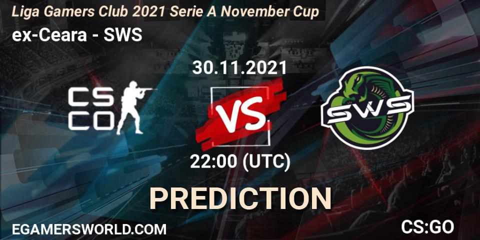 Pronósticos ex-Ceara - SWS. 30.11.2021 at 17:00. Liga Gamers Club 2021 Serie A November Cup - Counter-Strike (CS2)