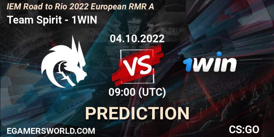 Pronósticos Team Spirit - 1WIN. 04.10.2022 at 12:00. IEM Road to Rio 2022 European RMR A - Counter-Strike (CS2)