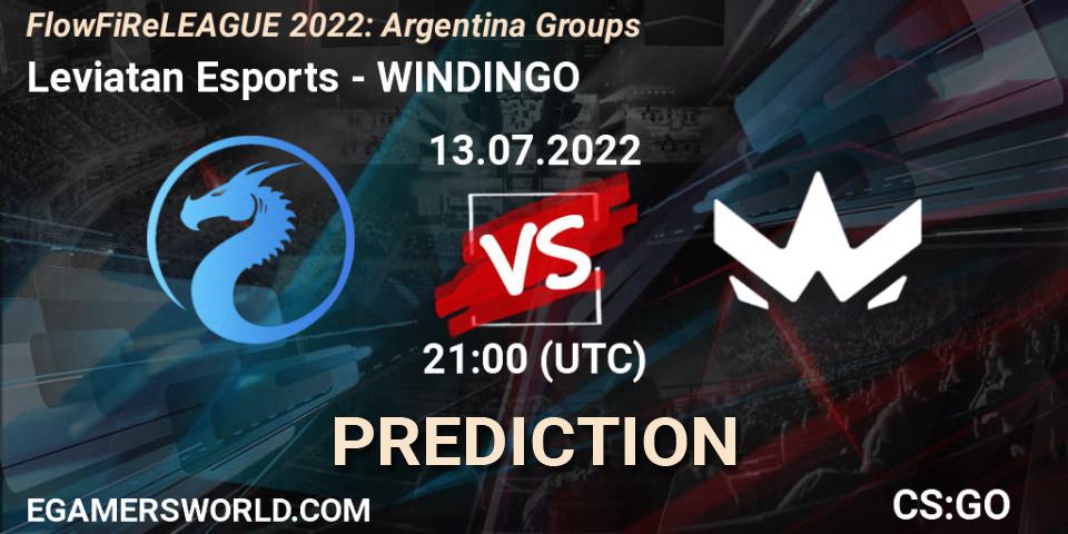 Pronósticos Leviatan Esports - WINDINGO. 13.07.2022 at 21:00. FlowFiReLEAGUE 2022: Argentina Groups - Counter-Strike (CS2)
