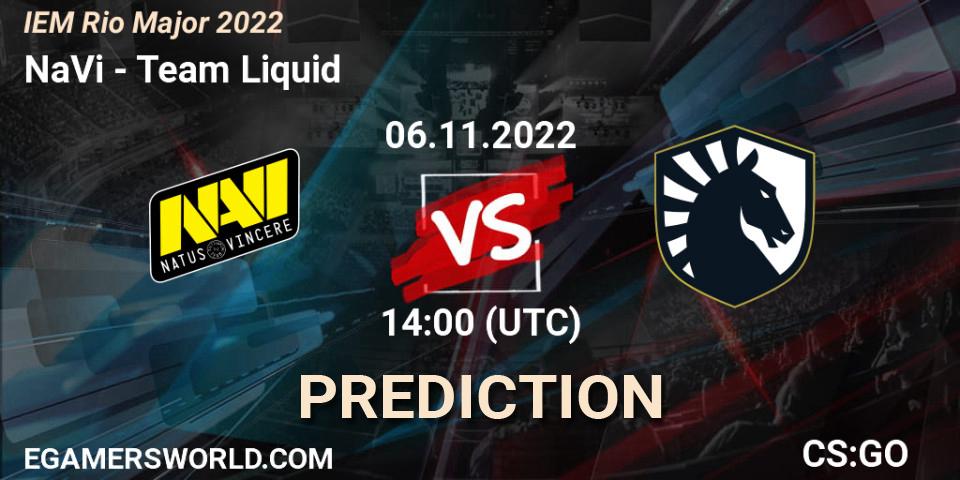 Pronósticos NaVi - Team Liquid. 06.11.22. IEM Rio Major 2022 - CS2 (CS:GO)