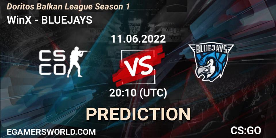 Pronósticos WinX - BLUEJAYS. 11.06.2022 at 20:15. Doritos Balkan League Season 1 - Counter-Strike (CS2)