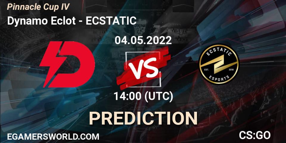 Pronósticos Dynamo Eclot - ECSTATIC. 04.05.2022 at 14:00. Pinnacle Cup #4 - Counter-Strike (CS2)