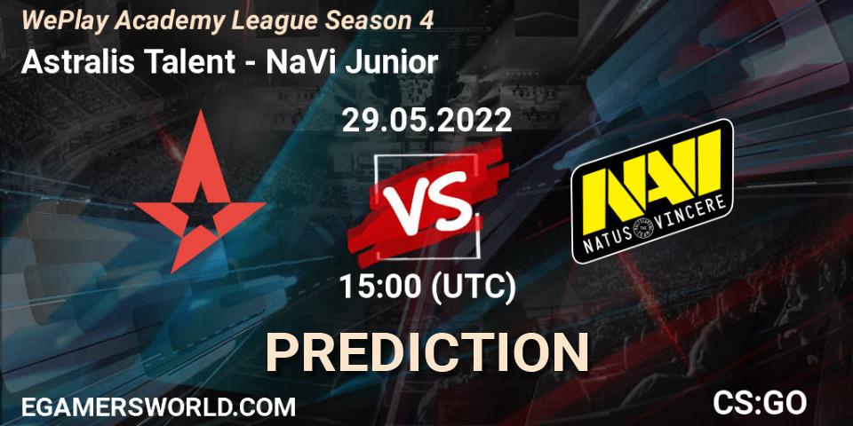 Pronósticos Astralis Talent - NaVi Junior. 29.05.2022 at 15:00. WePlay Academy League Season 4 - Counter-Strike (CS2)
