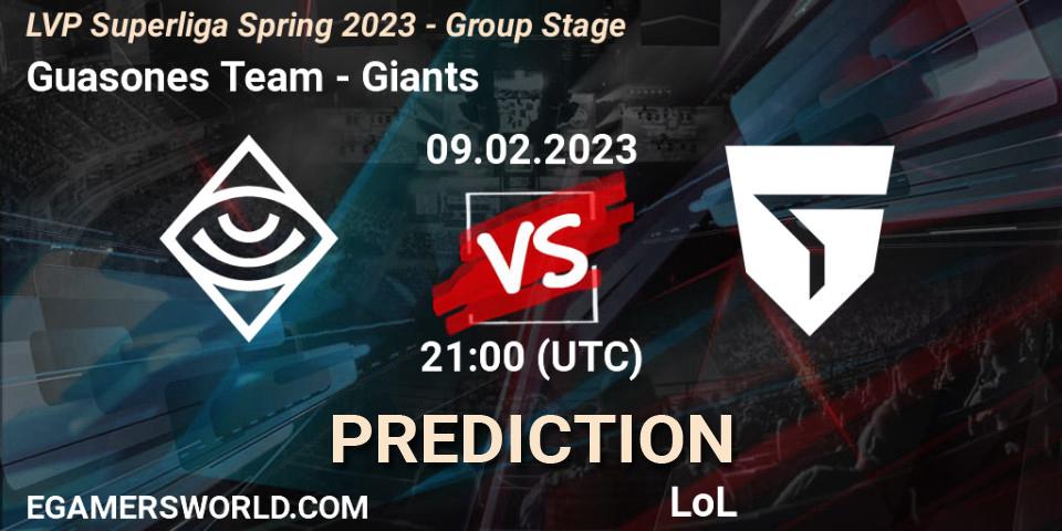 Pronósticos Guasones Team - Giants. 09.02.23. LVP Superliga Spring 2023 - Group Stage - LoL