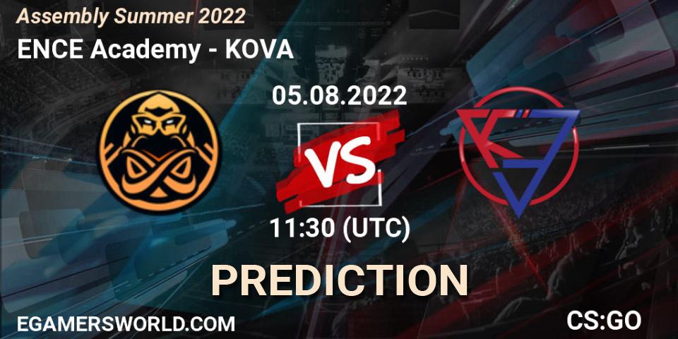 Pronósticos ENCE Academy - KOVA. 05.08.2022 at 11:30. Assembly Summer 2022 - Counter-Strike (CS2)
