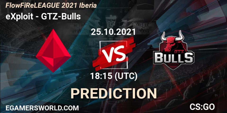 Pronósticos eXploit - GTZ-Bulls. 25.10.21. FlowFiReLEAGUE 2021 Iberia - CS2 (CS:GO)