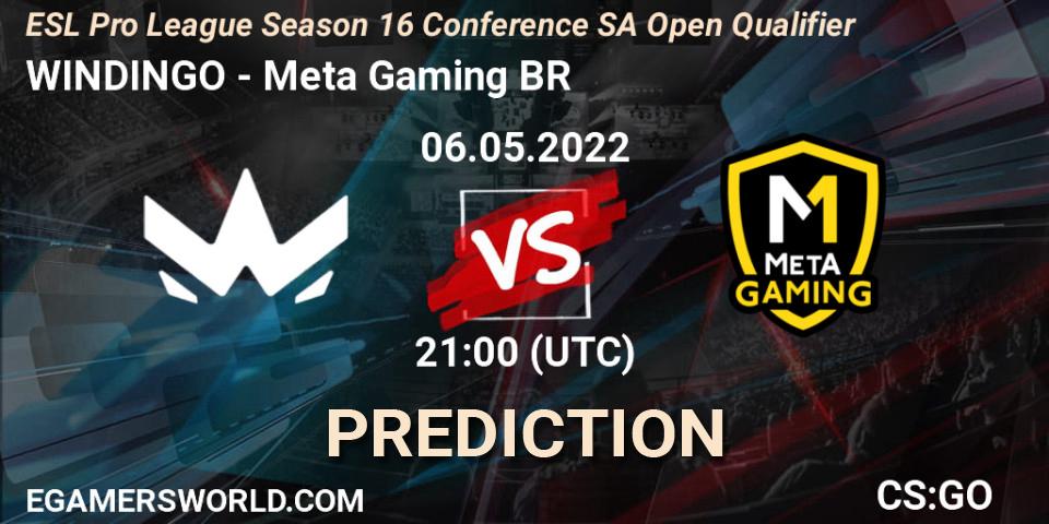 Pronósticos WINDINGO - Meta Gaming BR. 06.05.2022 at 21:00. ESL Pro League Season 16 Conference SA Open Qualifier - Counter-Strike (CS2)