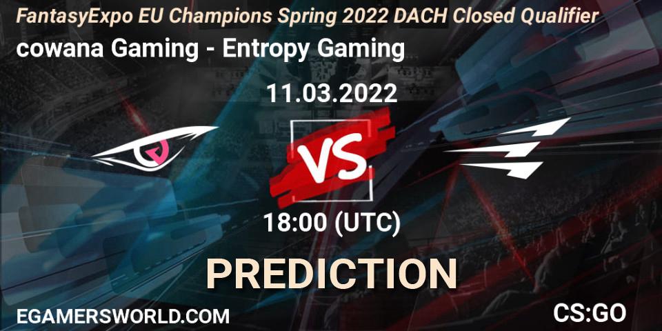 Pronósticos cowana Gaming - Entropy Gaming. 11.03.22. FantasyExpo EU Champions Spring 2022 DACH Closed Qualifier - CS2 (CS:GO)