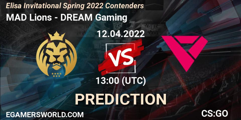 Pronósticos MAD Lions - DREAM Gaming. 12.04.22. Elisa Invitational Spring 2022 Contenders - CS2 (CS:GO)