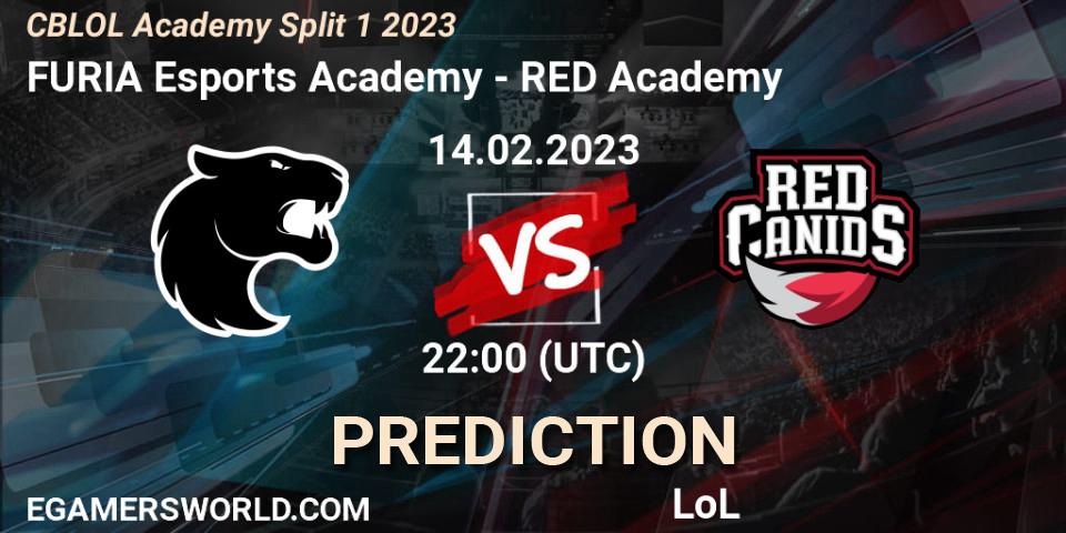 Pronósticos FURIA Esports Academy - RED Academy. 14.02.23. CBLOL Academy Split 1 2023 - LoL