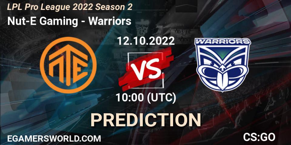 Pronósticos Nut-E Gaming - Warriors. 12.10.22. LPL Pro League 2022 Season 2 - CS2 (CS:GO)