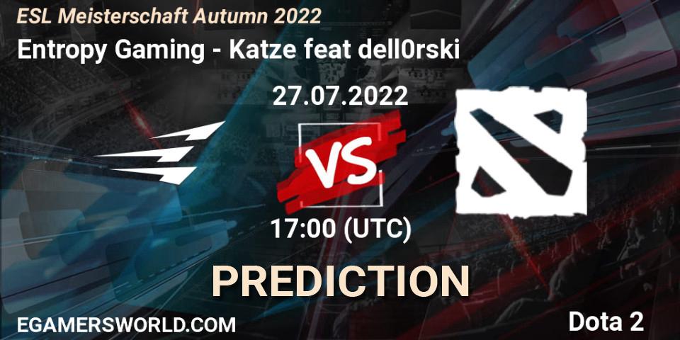 Pronósticos Entropy Gaming - Katze feat dell0rski. 27.07.2022 at 17:01. ESL Meisterschaft Autumn 2022 - Dota 2