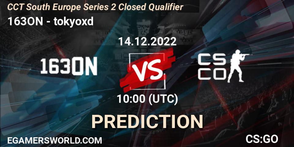 Pronósticos 163ON - tokyoxd. 14.12.2022 at 10:00. CCT South Europe Series 2 Closed Qualifier - Counter-Strike (CS2)