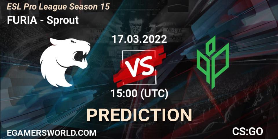 Pronósticos FURIA - Sprout. 17.03.2022 at 15:00. ESL Pro League Season 15 - Counter-Strike (CS2)