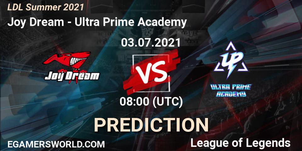 Pronósticos Joy Dream - Ultra Prime Academy. 03.07.2021 at 08:00. LDL Summer 2021 - LoL