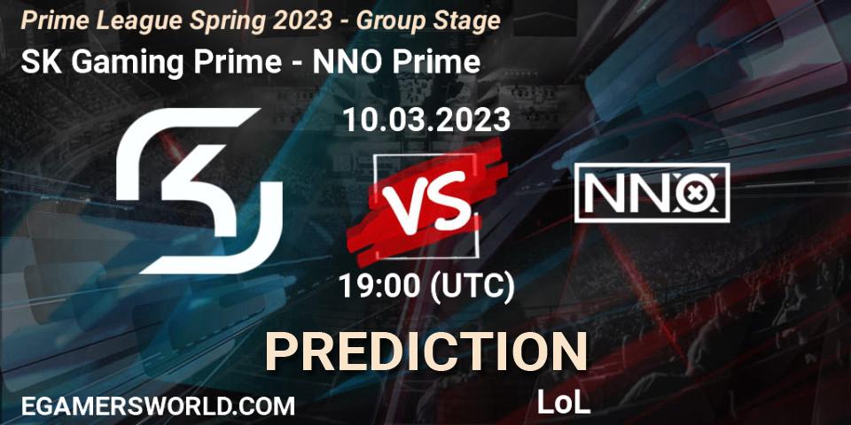 Pronósticos SK Gaming Prime - NNO Prime. 10.03.23. Prime League Spring 2023 - Group Stage - LoL