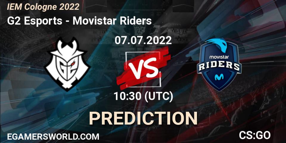 Pronósticos G2 Esports - Movistar Riders. 07.07.2022 at 10:30. IEM Cologne 2022 - Counter-Strike (CS2)