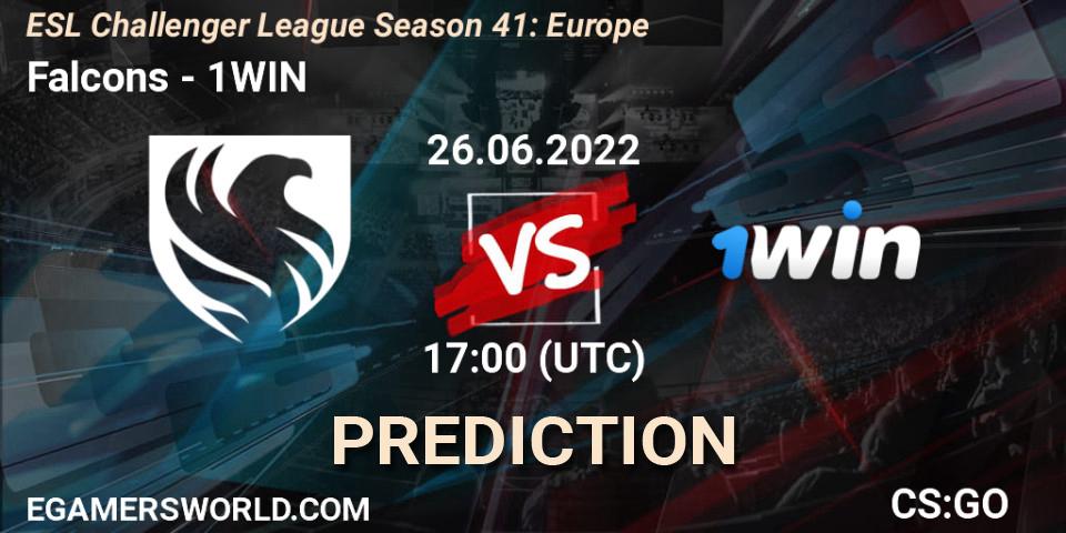Pronósticos Falcons - 1WIN. 26.06.22. ESL Challenger League Season 41: Europe - CS2 (CS:GO)