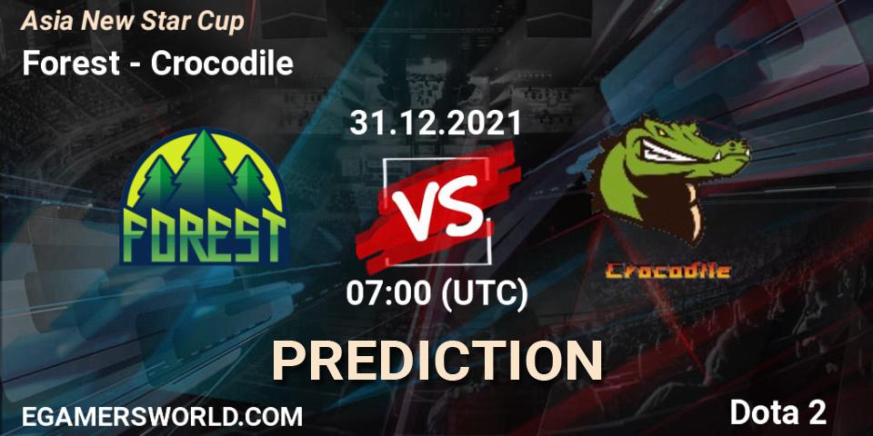 Pronósticos Forest - Crocodile. 31.12.2021 at 07:26. Asia New Star Cup - Dota 2
