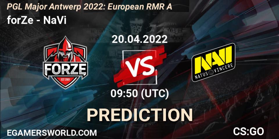 Pronósticos forZe - NaVi. 20.04.22. PGL Major Antwerp 2022: European RMR A - CS2 (CS:GO)
