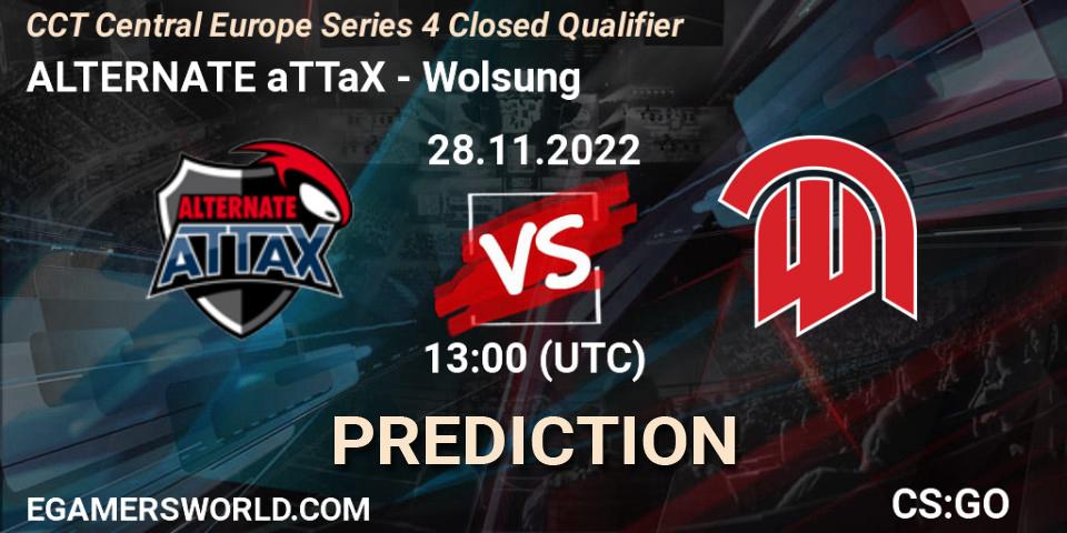 Pronósticos ALTERNATE aTTaX - Wolsung. 28.11.22. CCT Central Europe Series 4 Closed Qualifier - CS2 (CS:GO)