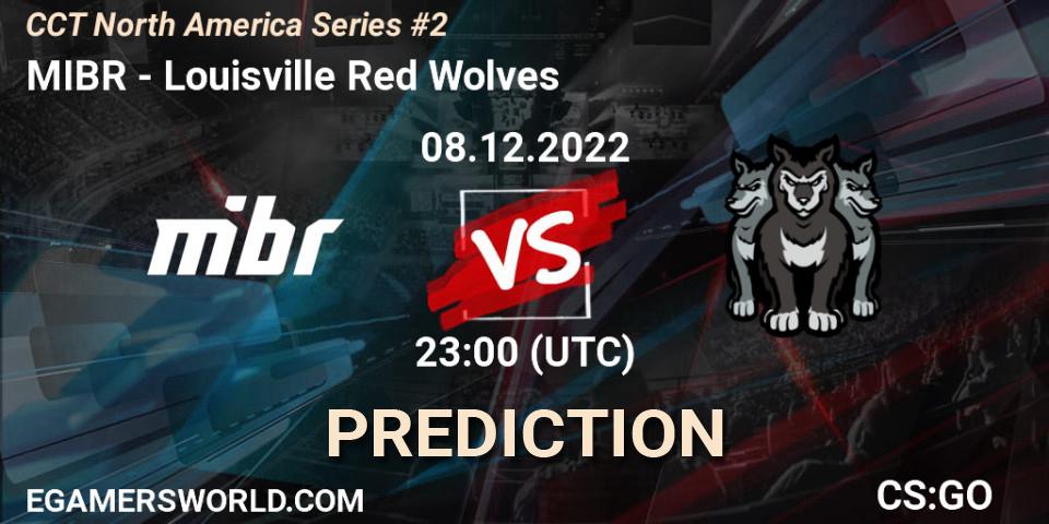 Pronósticos MIBR - Louisville Red Wolves. 09.12.22. CCT North America Series #2 - CS2 (CS:GO)
