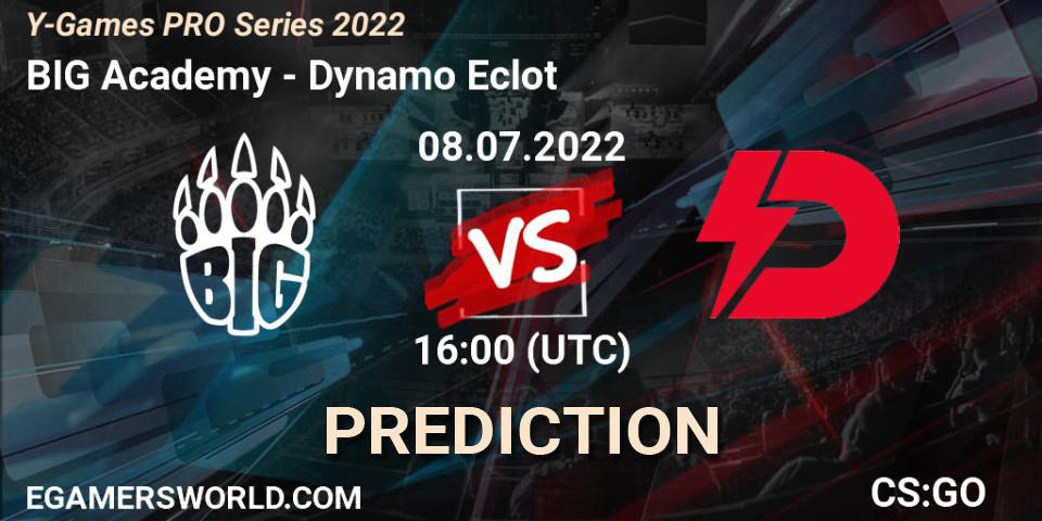 Pronósticos BIG Academy - Dynamo Eclot. 08.07.2022 at 16:00. Y-Games PRO Series 2022 - Counter-Strike (CS2)