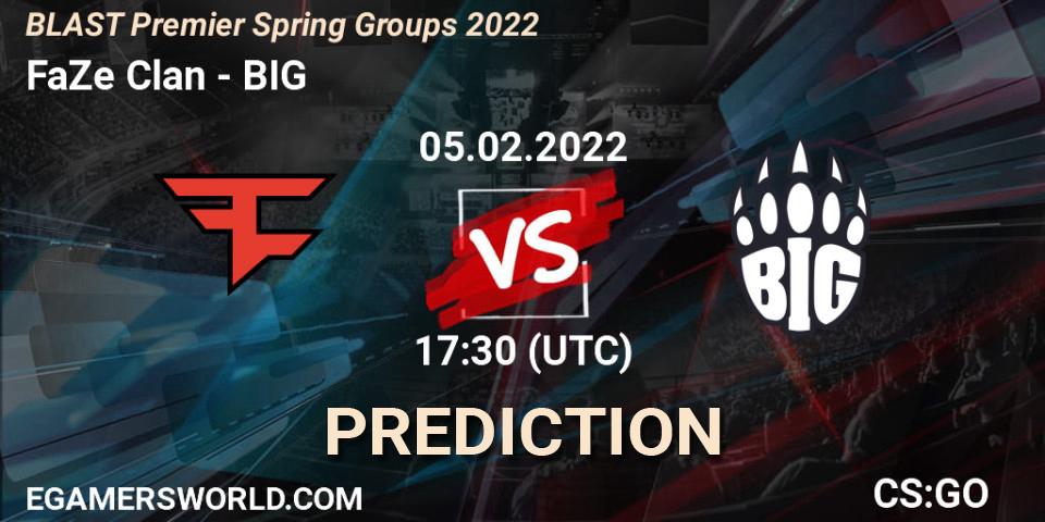Pronósticos FaZe Clan - BIG. 05.02.22. BLAST Premier Spring Groups 2022 - CS2 (CS:GO)