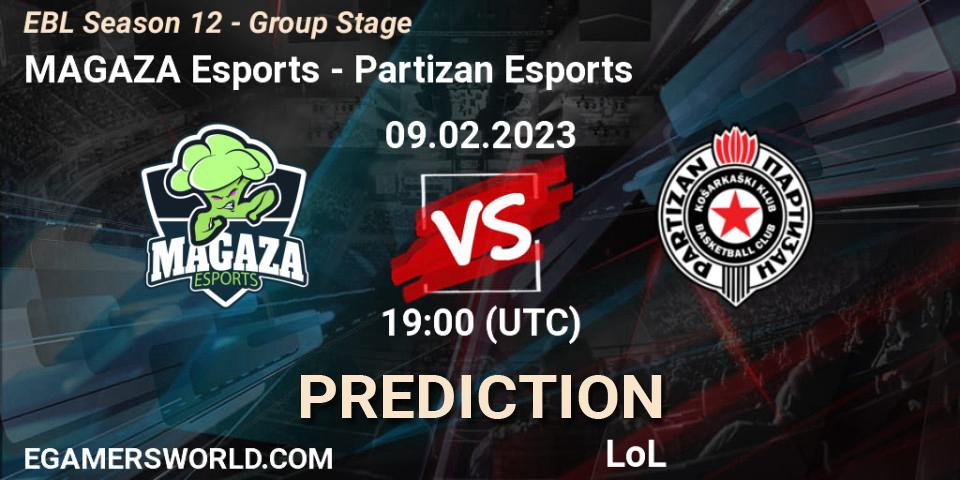 Pronósticos MAGAZA Esports - Partizan Esports. 09.02.23. EBL Season 12 - Group Stage - LoL