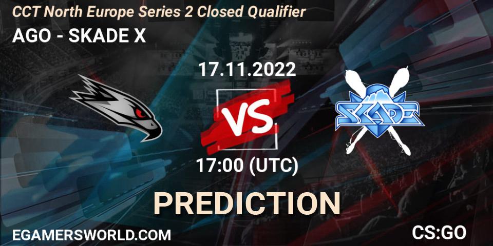 Pronósticos AGO - SKADE X. 17.11.2022 at 17:10. CCT North Europe Series 2 Closed Qualifier - Counter-Strike (CS2)
