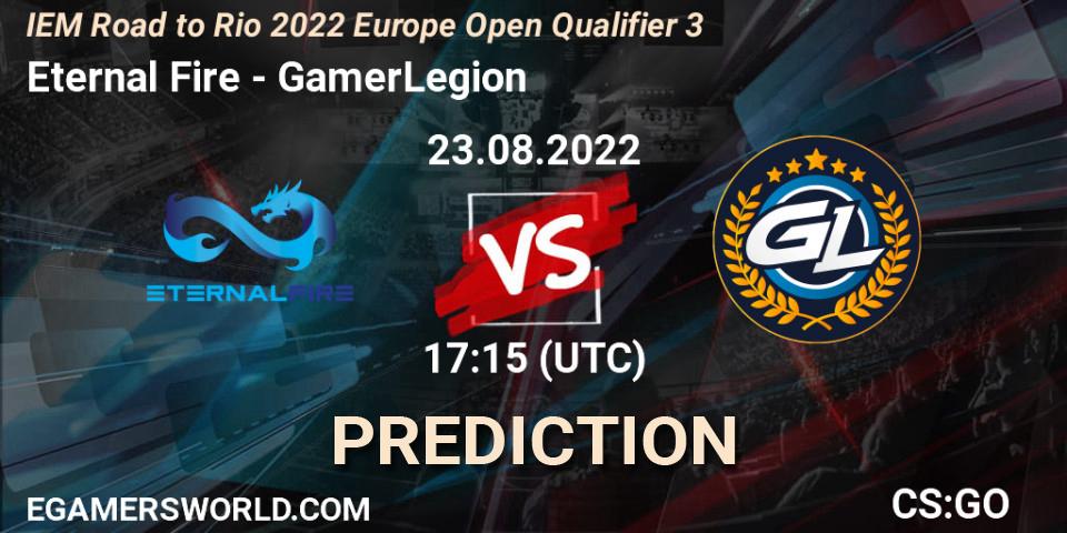 Pronósticos Eternal Fire - GamerLegion. 23.08.2022 at 17:15. IEM Road to Rio 2022 Europe Open Qualifier 3 - Counter-Strike (CS2)