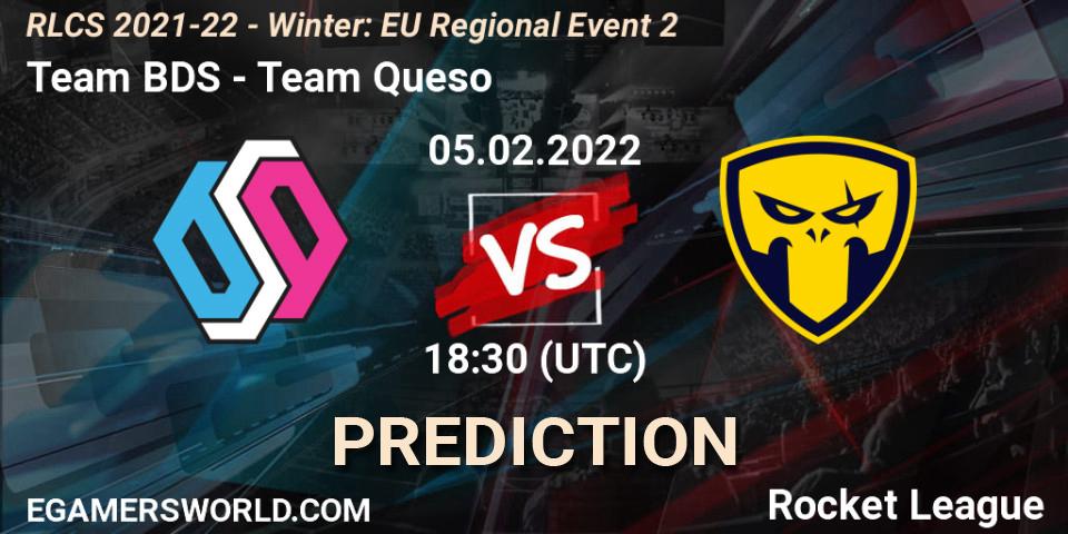 Pronósticos Team BDS - Team Queso. 05.02.2022 at 18:30. RLCS 2021-22 - Winter: EU Regional Event 2 - Rocket League