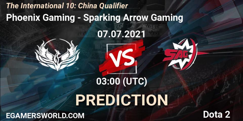 Pronósticos Phoenix Gaming - Sparking Arrow Gaming. 07.07.2021 at 07:38. The International 10: China Qualifier - Dota 2